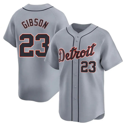 Detroit Tigers #23 Kirk Gibson Player Gray MIKSHPS Home Limited Stitched Jerseys