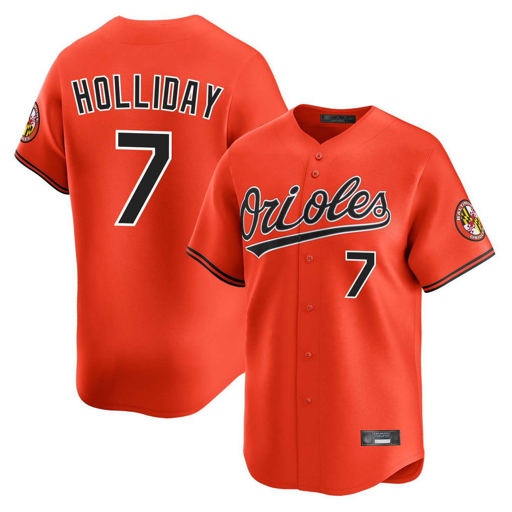 Baltimore Orioles #7 Jackson Holliday Player Orange MIKSHPS Limited Home Game Stitched Jerseys