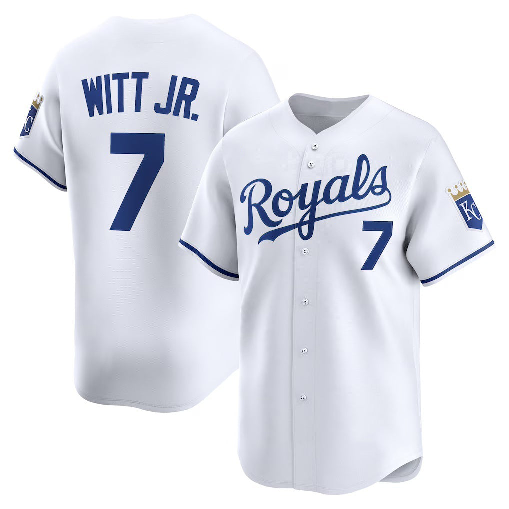 Kansas City Royals #7 Bobby Witt Jr. White MIKSHPS Home Limited Player Jersey