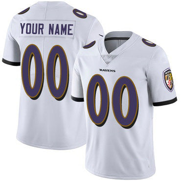 Custom B.Ravens White MIKSHPS Vapor Untouchable Player Limited Jersey