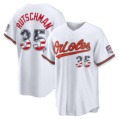Baltimore Orioles #35 Adley Rutschman 2026 All-Star Edition Stars & Stripes White MIKSHPS Stadium Jersey