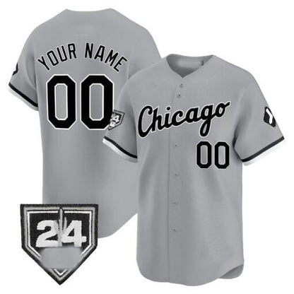 Custom Chicago White Sox 2024 Spring Training Patch Vapor Premier Limited Jersey ¨C Gray MIKSHPS