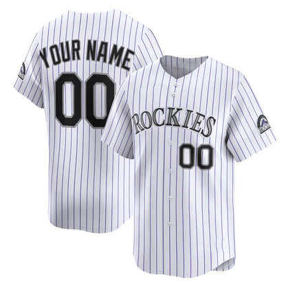 Custom Colorado Rockies White MIKSHPS Home Limited Jersey