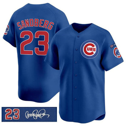 Chicago Cubs #23 Ryne Sandberg Royal MIKSHPS 'Ryne Sandberg Tribute' Vapor Limited V3 Stitched Jersey