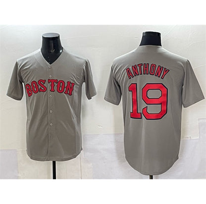Boston Red Sox #19 Roman Anthony Gray MIKSHPS Cool Base Stitched Jersey