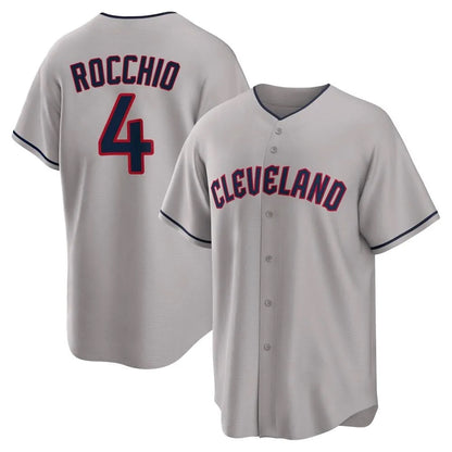 Cleveland Guardians #4 Brayan Rocchio Player Gray MIKSHPS Game Home Stitched Jerseys