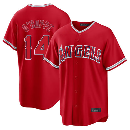 Los Angeles Angels #14 Logan O'Hoppe Player Red MIKSHPS Home Game Stitched Jerseys