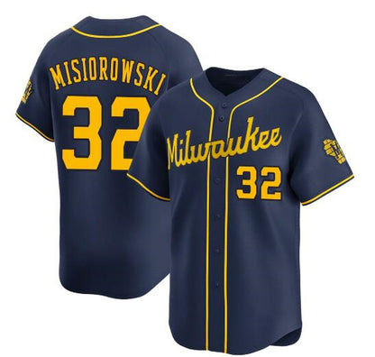 Milwaukee Brewers #32 Jacob Misiorowski Navy MIKSHPS Alternate Limited Stitched Jersey