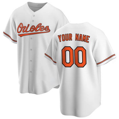 Custom Baltimore Orioles White MIKSHPS Home Replica Jersey