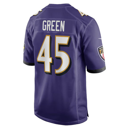 B.Ravens #45 Mike Green Purple MIKSHPS Team Game Jersey