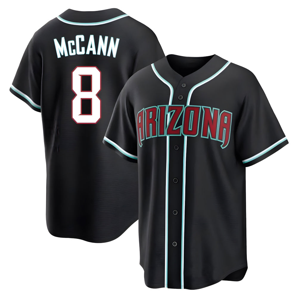 Arizona Diamondbacks #8 James McCann Player Black MIKSHPS Home Game Stitched Jerseys