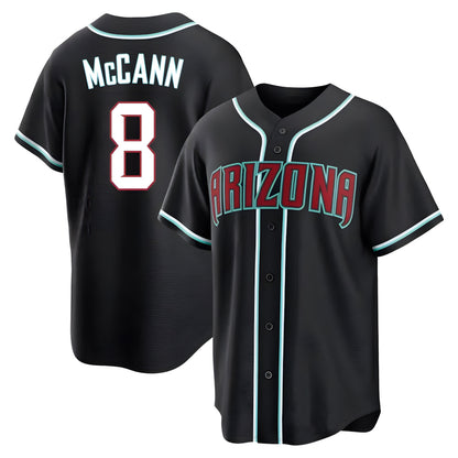Arizona Diamondbacks #8 James McCann Player Black MIKSHPS Home Game Stitched Jerseys