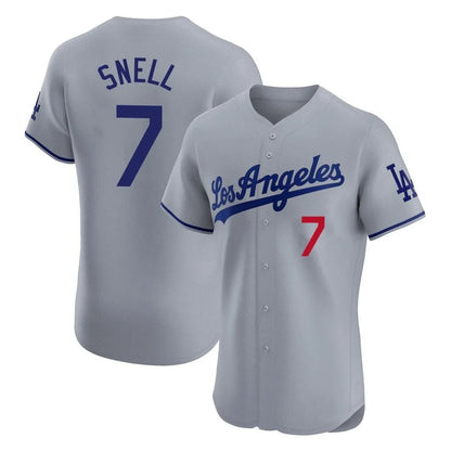 Los Angeles Dodgers #7 Blake Snell Player Gray MIKSHPS Limited Elite Home Stitched Jerseys