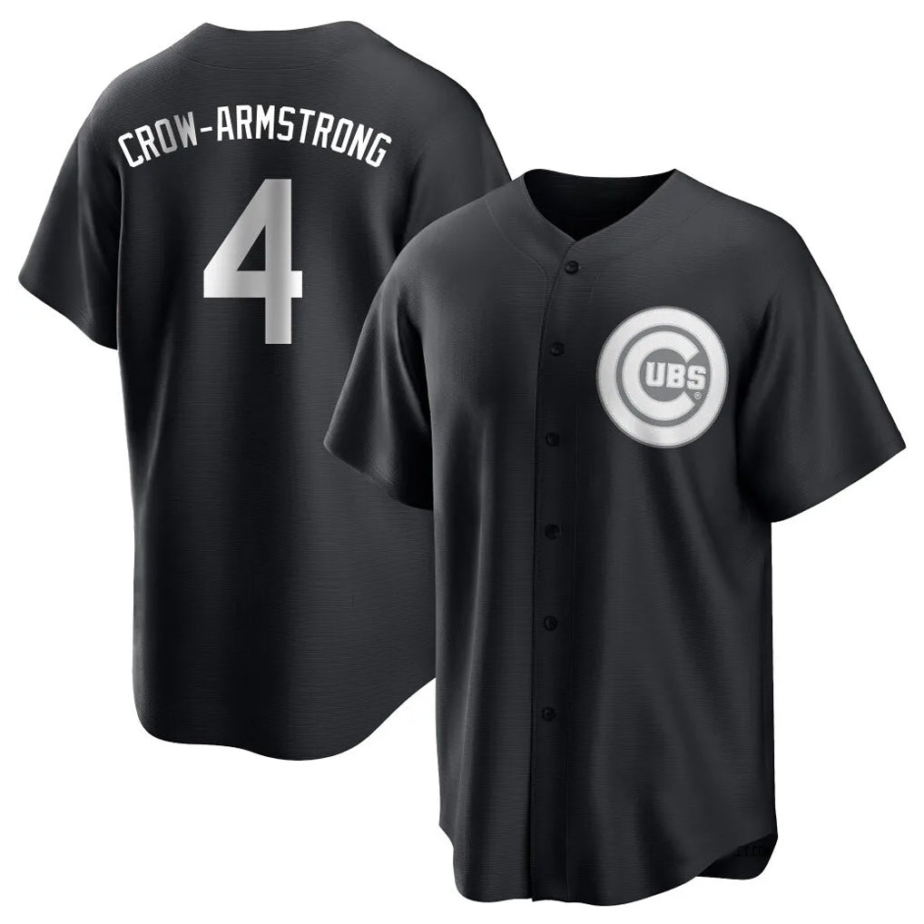 Chicago Cubs #4 Pete Crow-Armstrong Player Black MIKSHPS Game Stitched Jerseys