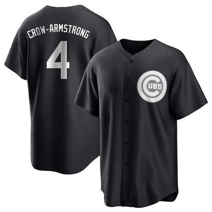Chicago Cubs #4 Pete Crow-Armstrong Player Black MIKSHPS Game Stitched Jerseys