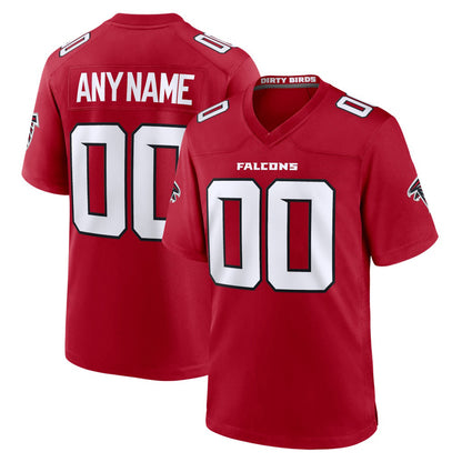 Custom A.Falcons Red MIKSHPS Game Jersey