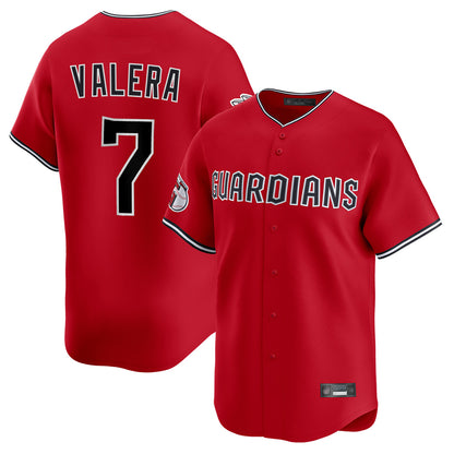Cleveland Guardians #7 George Valera Player Red MIKSHPS Limited Home Stitched Jerseys