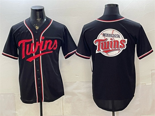 Minnesota Twins Team Big Logo 2026 Fashion Replica Black MIKSHPS Out Stitched Jersey