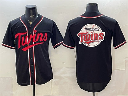 Minnesota Twins Team Big Logo 2026 Fashion Replica Black MIKSHPS Out Stitched Jersey