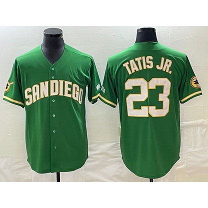 San Diego Padres #23 Fernando Tatis Jr Green MIKSHPS Cool Base Stitched Jersey