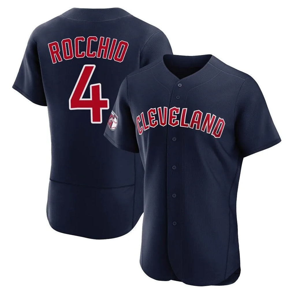 Cleveland Guardians #4 Brayan Rocchio Player Navy MIKSHPS Limited Elite Home Stitched Jerseys
