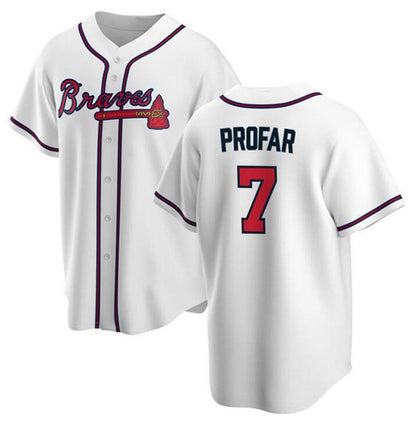 Atlanta Braves #7 Jurickson Profar White MIKSHPS 2025 Cool Base Stitched Jersey