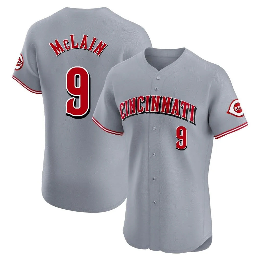 Cincinnati Reds #9 Matt McLain Player Gray MIKSHPS Limited Elite Home Stitched Jerseys