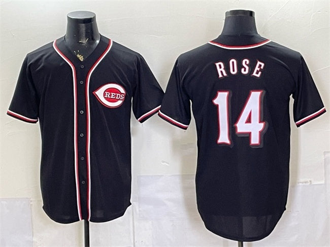 Cincinnati Reds #14 Pete Rose 2026 Fashion Replica Black MIKSHPS Out Stitched Jersey