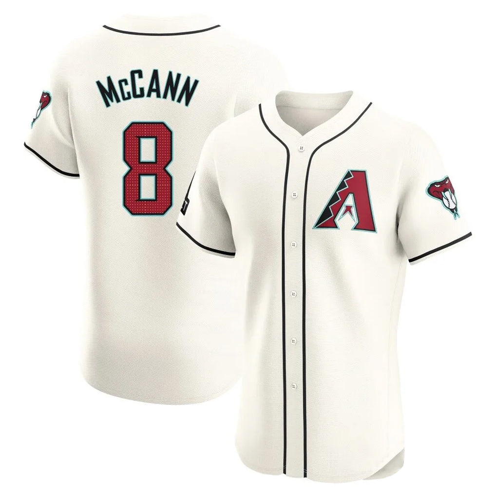 Arizona Diamondbacks #8 James McCann Player Cream MIKSHPS Limited Elite Home Game Stitched Jerseys