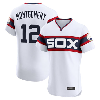 Chicago White Sox #12 Colson Montgomery Player White MIKSHPS T-shirt Limited Elite Home Stitched Jerseys