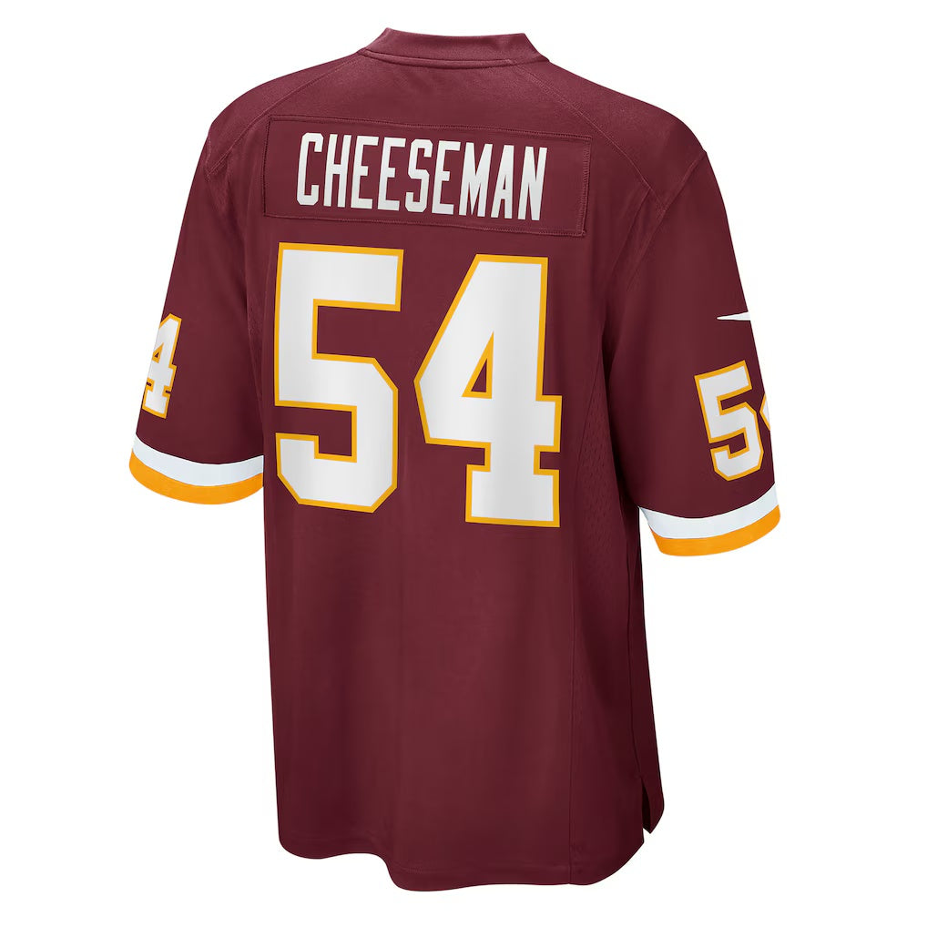 W.Football Team #54 Camaron Cheeseman Burgundy MIKSHPS Game Jersey