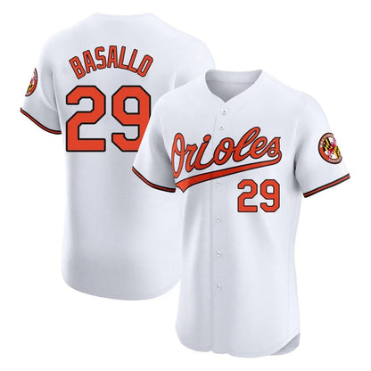 Baltimore Orioles #29 Samuel Basallo Player White MIKSHPS Limited Elite Home Game Stitched Jerseys