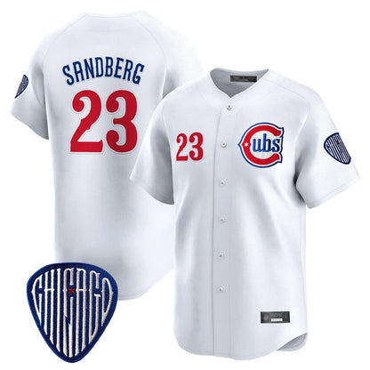Chicago Cubs #23 Ryne Sandberg Player White MIKSHPS Vapor Premier Limited Home Stitched Jerseys