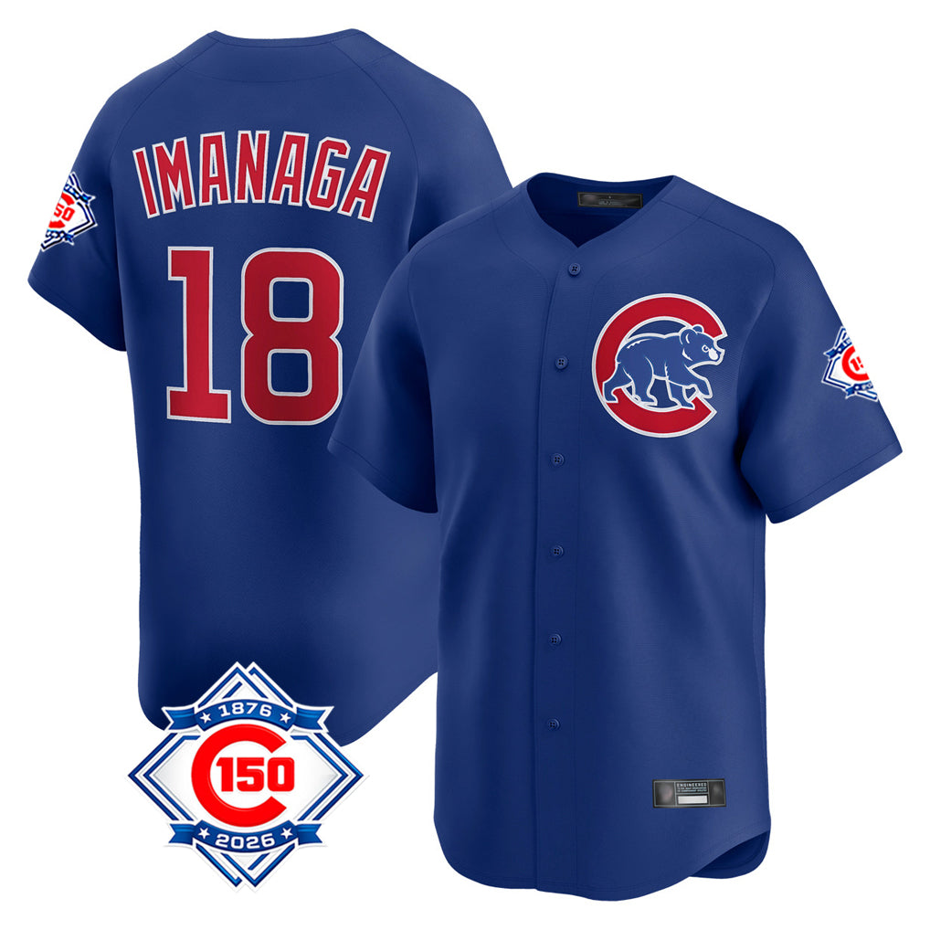 Chicago Cubs #18 Shota Imanaga Player Royal MIKSHPS 150th Anniversary Limited Home Stitched Jerseys