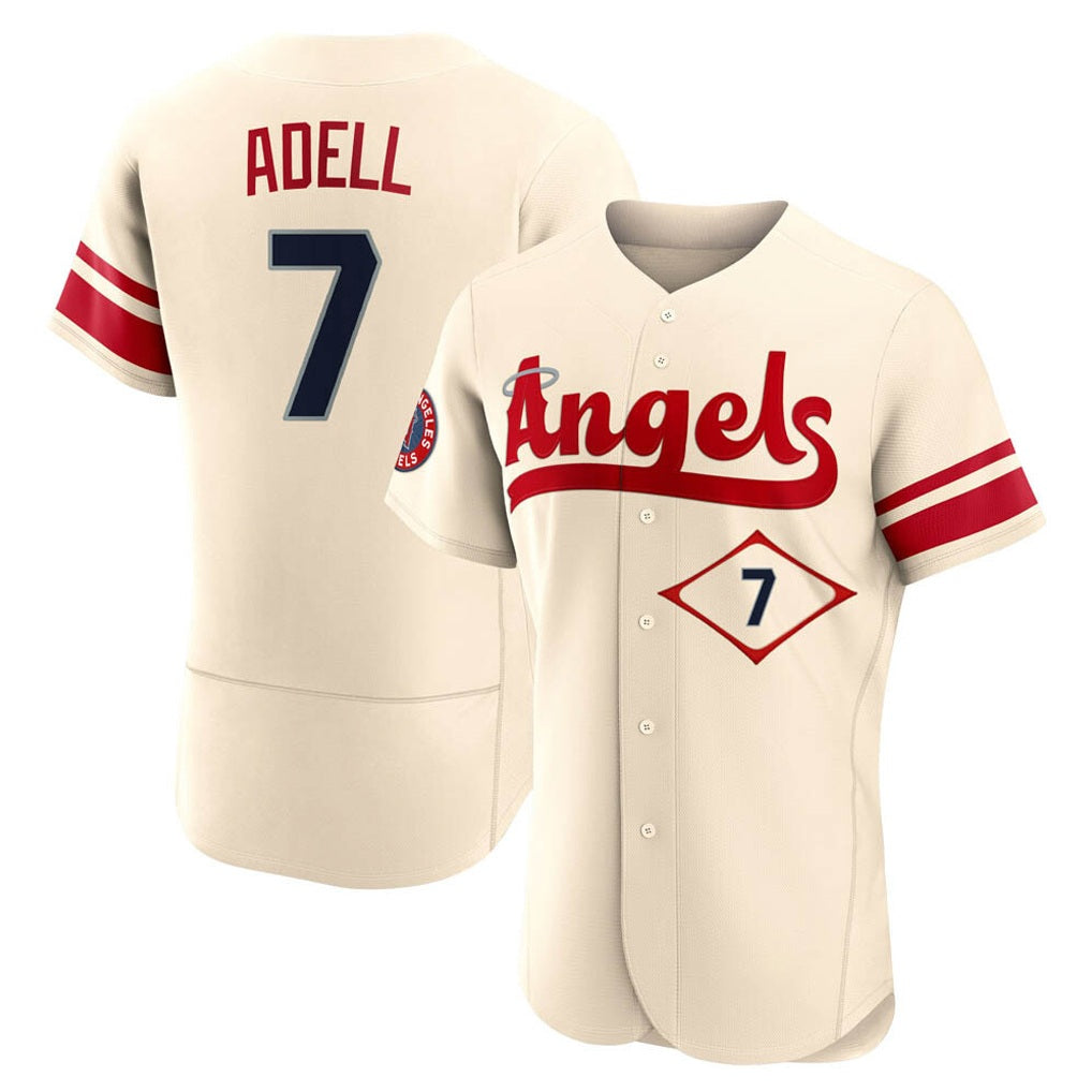 Los Angeles Angels #7 Jo Adell Player Cream MIKSHPS City Connect Limited ELite Home Stitched Jerseys