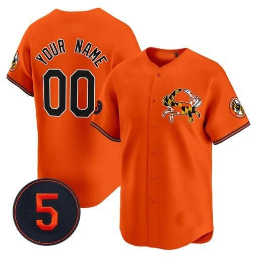 Custom Baltimore Orioles Robinson Patch Vapor Premier Limited Jersey V3 ¨C Orange MIKSHPS