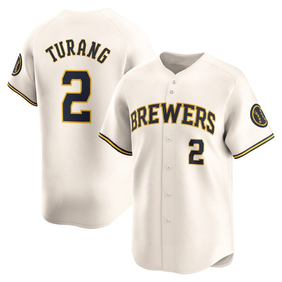 Milwaukee Brewers #2 Brice Turang Cream MIKSHPS Limited Jersey