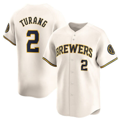 Milwaukee Brewers #2 Brice Turang Cream MIKSHPS Limited Jersey