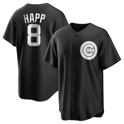 Chicago Cubs #8 Ian Happ Player Black MIKSHPS Game Stitched Jerseys