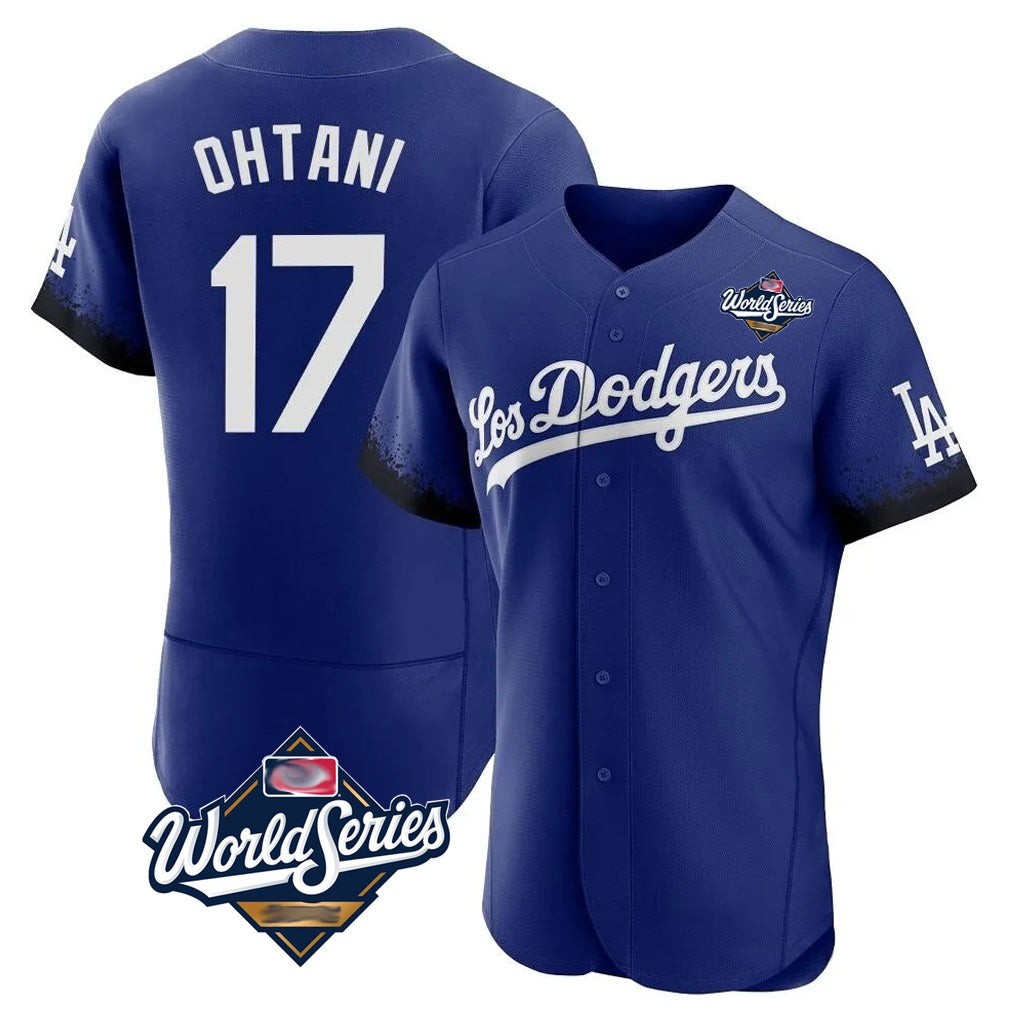 Los Angeles Dodgers #17 Shohei Ohtani Player Royal MIKSHPS World Series City Connect Elite Home Stitched Jerseys