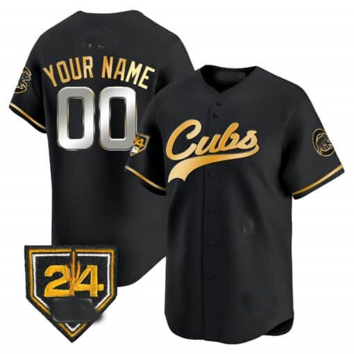 Custom Chicago Cubs 2024 Spring Training Patch Vapor Premier Limited Jersey ¨C All Stitched-Black MIKSHPS