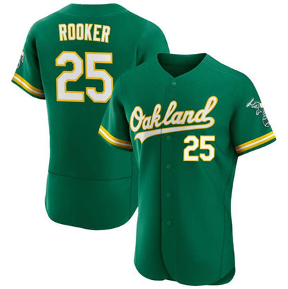 Oakland Athletics #25 Brent Rooker Green MIKSHPS Flex Base Stitched Jersey