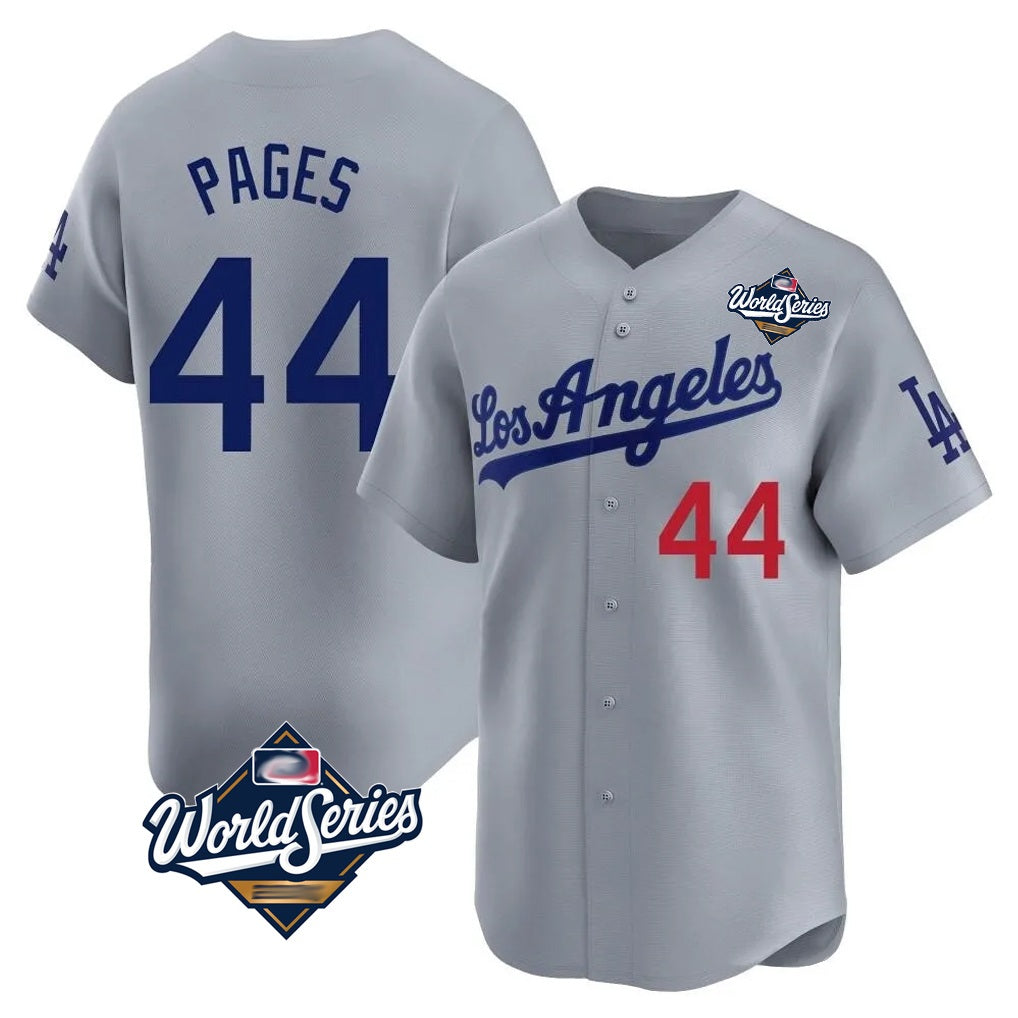 Los Angeles Dodgers #44 Andy Pages Player Gray MIKSHPS World Series Limited Home Stitched Jerseys