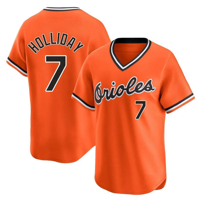 Baltimore Orioles #7 Jackson Holliday Player Orange MIKSHPS T-shirt Limited Home Game Stitched Jerseys