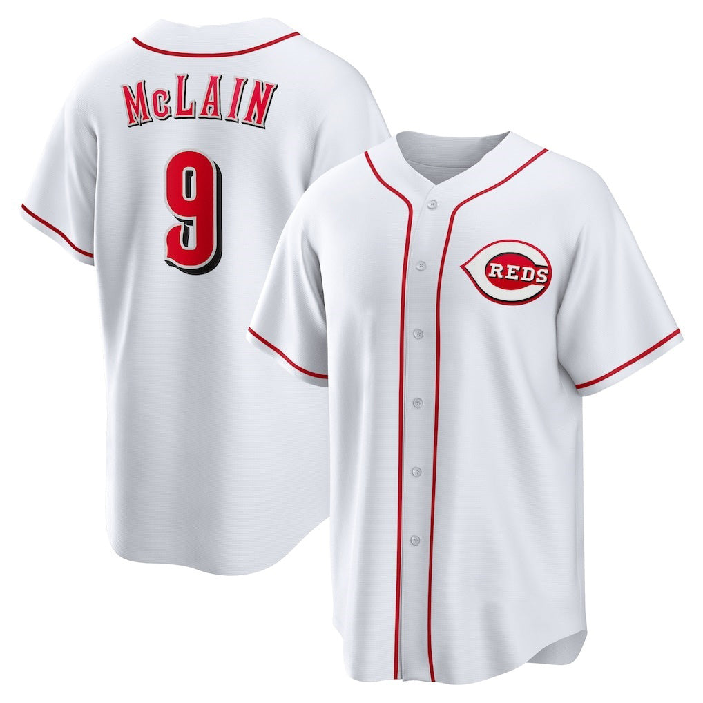 Cincinnati Reds #9 Matt McLain White MIKSHPS Home Replica Jersey