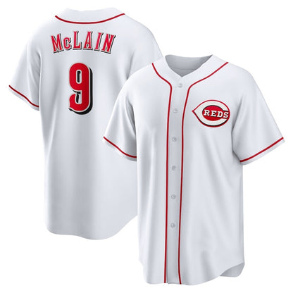 Cincinnati Reds #9 Matt McLain White MIKSHPS Home Replica Jersey