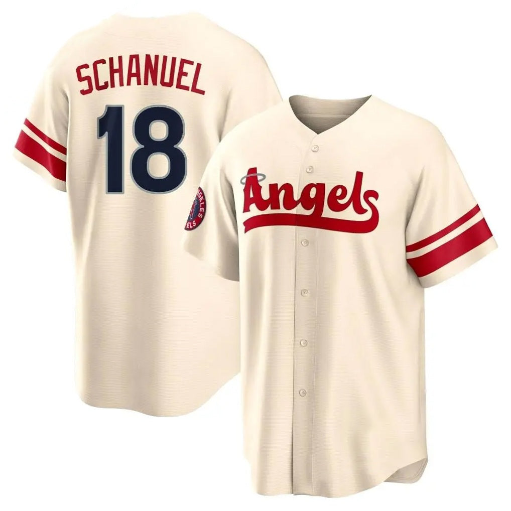 Los Angeles Angels #18 Nolan Schanuel Player Cream MIKSHPS City Connect Home Stitched Jerseys