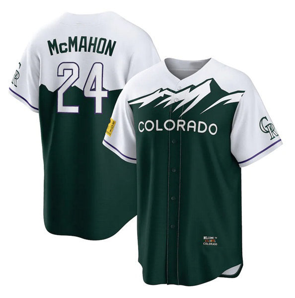 Colorado Rockies #24 Ryan McMahon Green MIKSHPS 2022 City Connect Cool Base Stitched Jersey