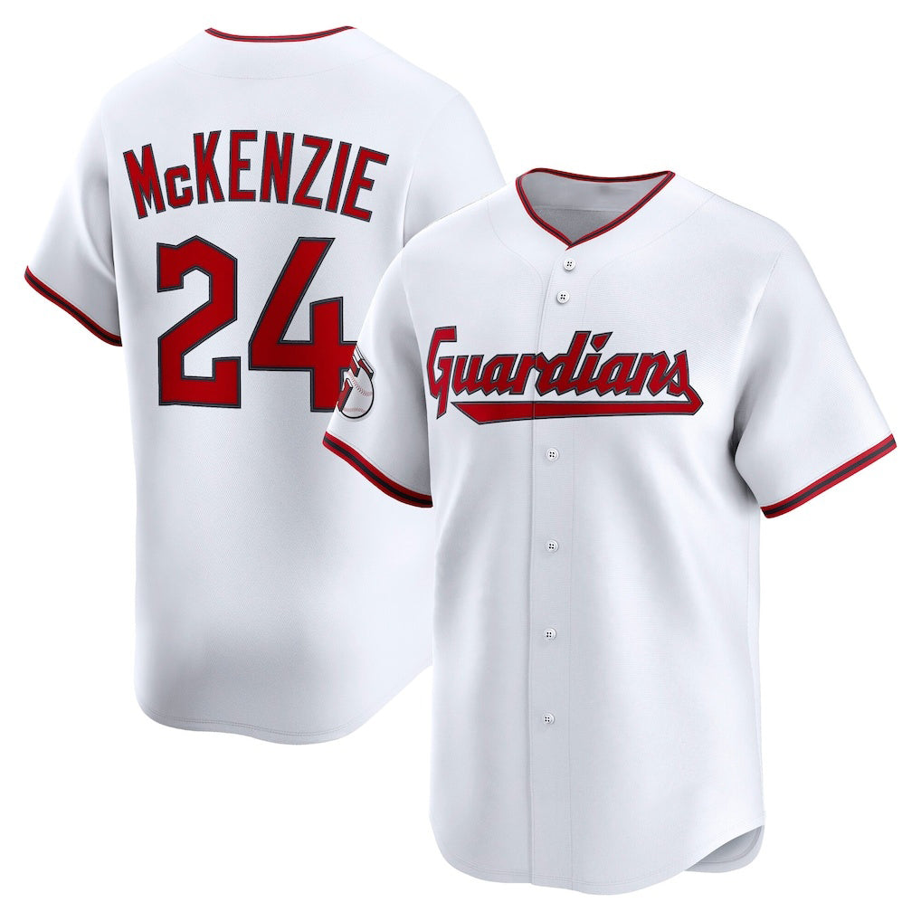 Cleveland Guardians #24 Triston McKenzie White MIKSHPS Home Limited Player Jersey