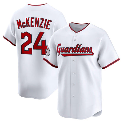 Cleveland Guardians #24 Triston McKenzie White MIKSHPS Home Limited Player Jersey